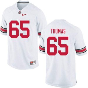 NCAA Ohio State Buckeyes Men's #65 Phillip Thomas White Nike Football College Jersey OFW1645TY